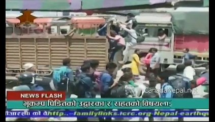 People Leaving  kathmandu (Kalanki) after Earthquake
