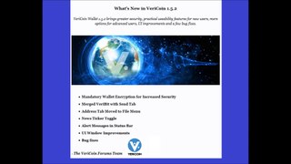 What's New in VeriCoin 1.5.2