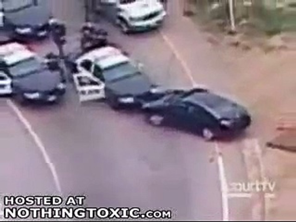 Car chase ends in insane shootout against swat team!!!