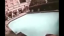 Nepal EarthQuake CCTV footage of swimming pool