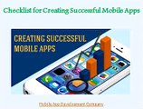 Checklist for Creating Successful Mobile Apps
