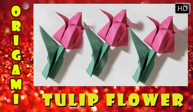 Lotus (Tulip) Flower - Origami How To Make Paper Lotus Flower | Traditional Paper Toy