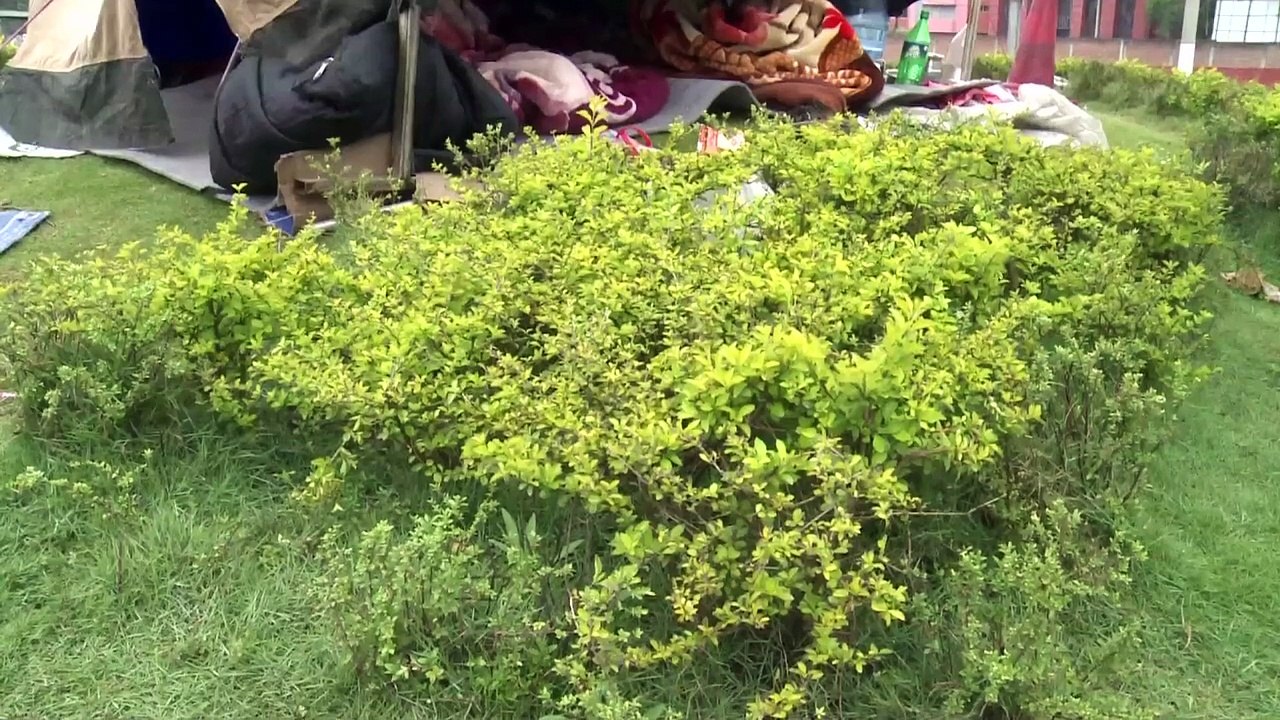 Angst und Not nach Beben: Leben im Zelt in Nepal