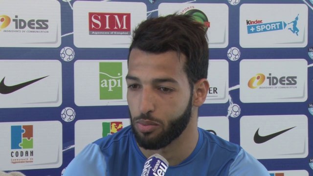 Avant HAC - Nîmes, ITV d'Issam Chebake