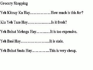 Spoken English Through Urdu - 2 - Grocery Shopping