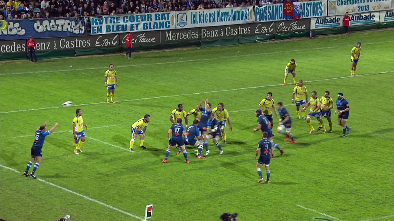 TOP14 - Castres - Clermont: Essai Yannick Forestier (CAS) - J23 - Saison 2014/2015