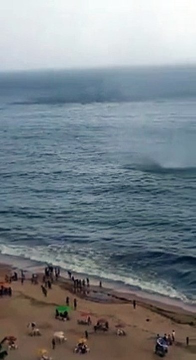 Powerful Storm Hitting Beach
