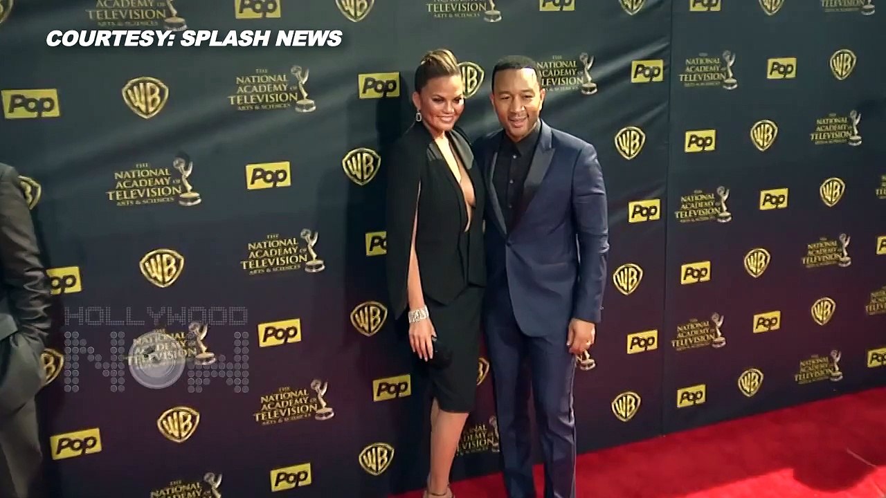 (VIDEO) Chrissy Teigen Cleavage Show and John Legend Dapper Look _ Emmy 2015 Red Carpet (720p 60fps)