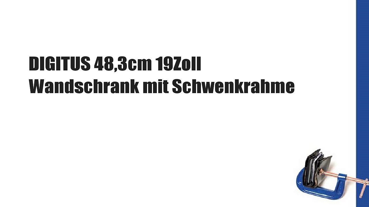 DIGITUS 48,3cm 19Zoll Wandschrank mit Schwenkrahme