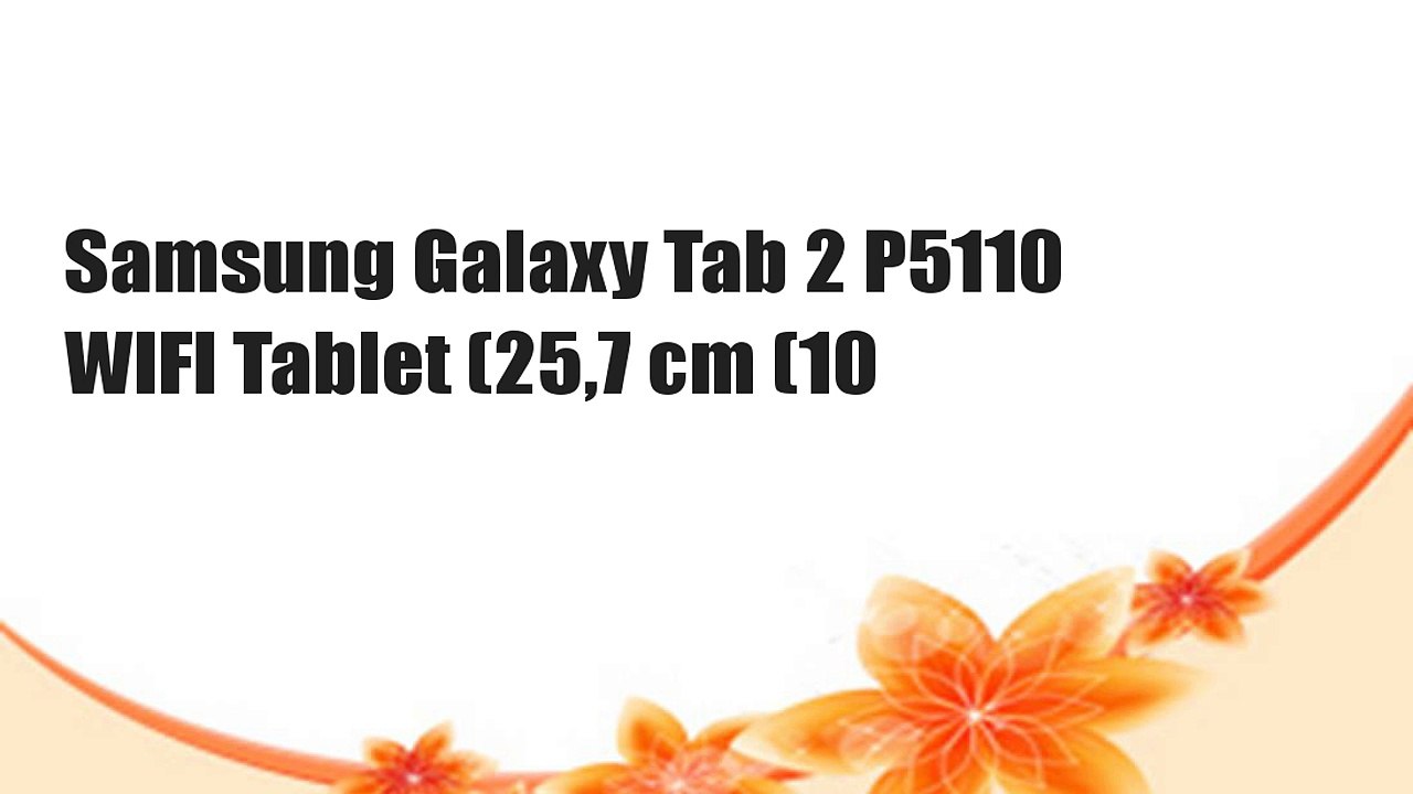 Samsung Galaxy Tab 2 P5110 WIFI Tablet (25,7 cm (10