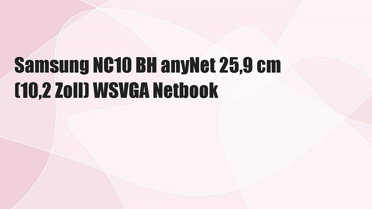 Samsung NC10 BH anyNet 25,9 cm (10,2 Zoll) WSVGA Netbook
