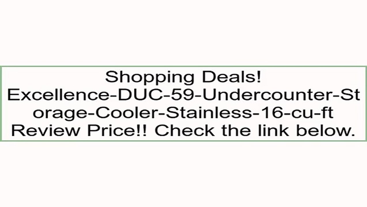Excellence-DUC-59-Undercounter-Storage-Cooler-Stainless-16-cu-ft Review