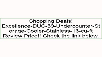 Excellence-DUC-59-Undercounter-Storage-Cooler-Stainless-16-cu-ft Review