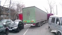 Car destroyed by truck