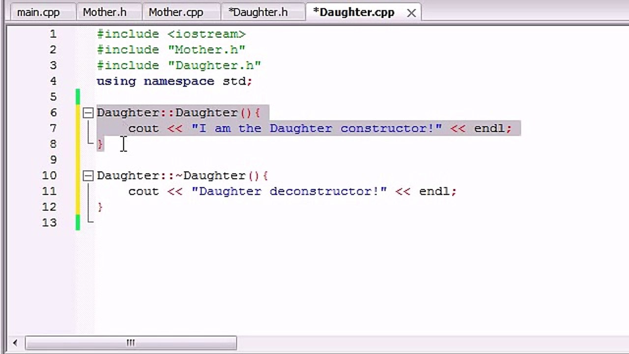 Buckys C++ Programming Tutorials - 54 - Derived Class Constructors and Destructo