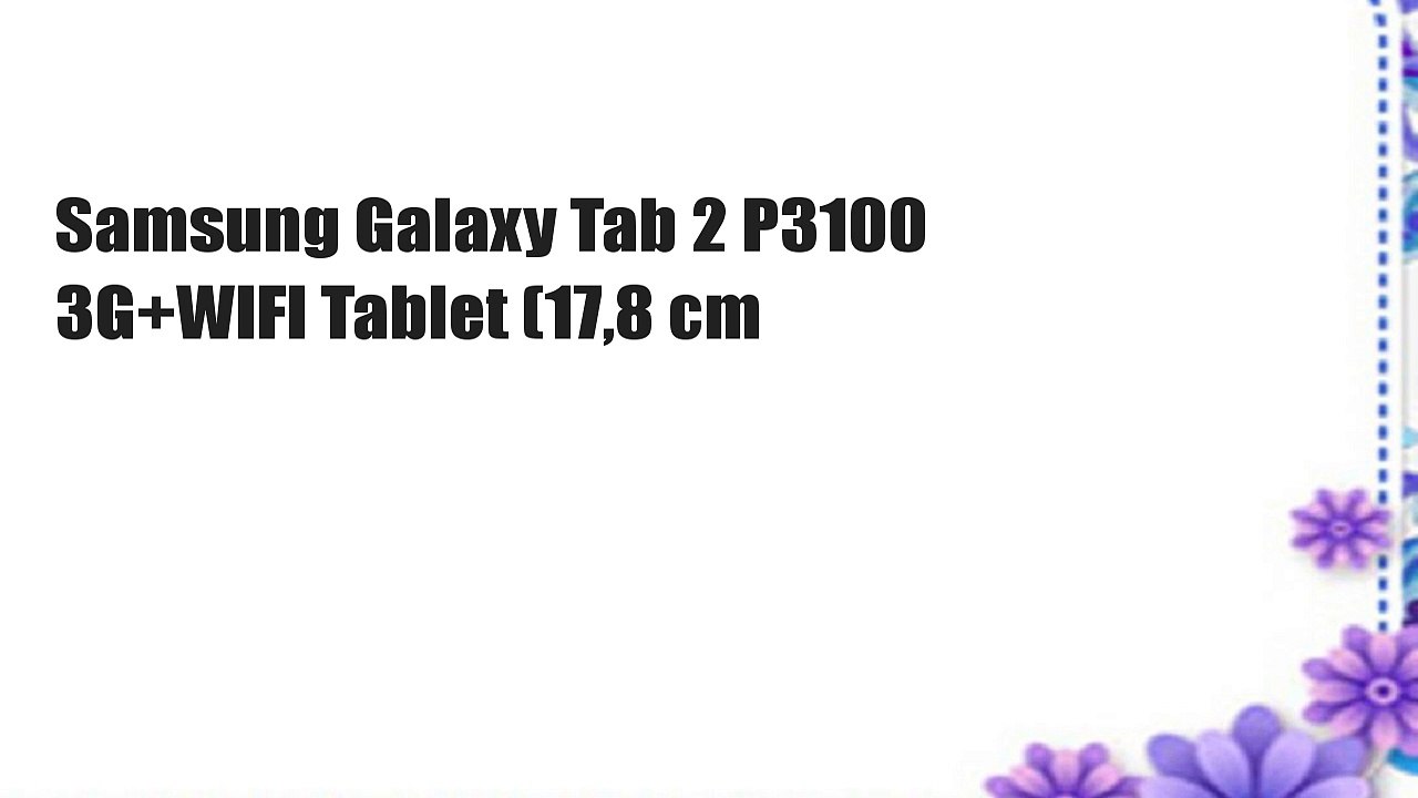 Samsung Galaxy Tab 2 P3100 3G+WIFI Tablet (17,8 cm