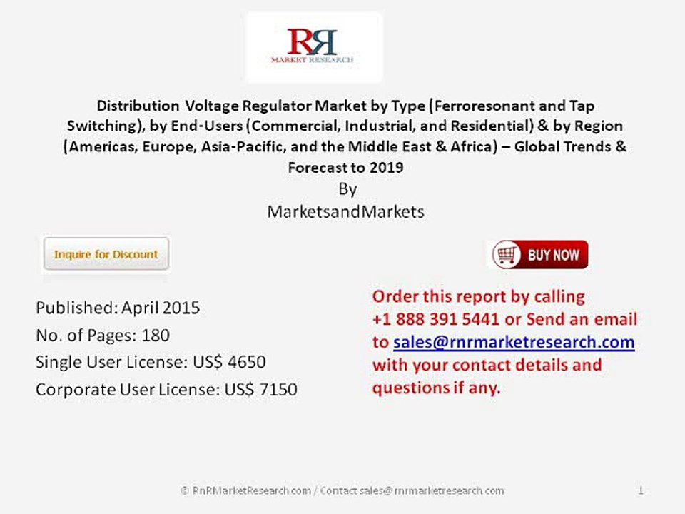 2019 World Distribution Voltage Regulator Market Research on Market Shares and Growth Strategies