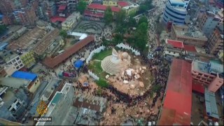 Drone flight over Kathmandu