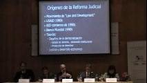 Panel de discusión “Evaluación de los proyectos de inversión  y políticas globales de reforma judicial“ 1