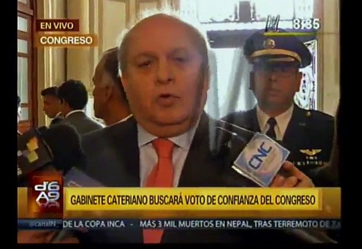 Pedro Cateriano: Gobierno pedirá facultades para legislar en 3 grandes campos