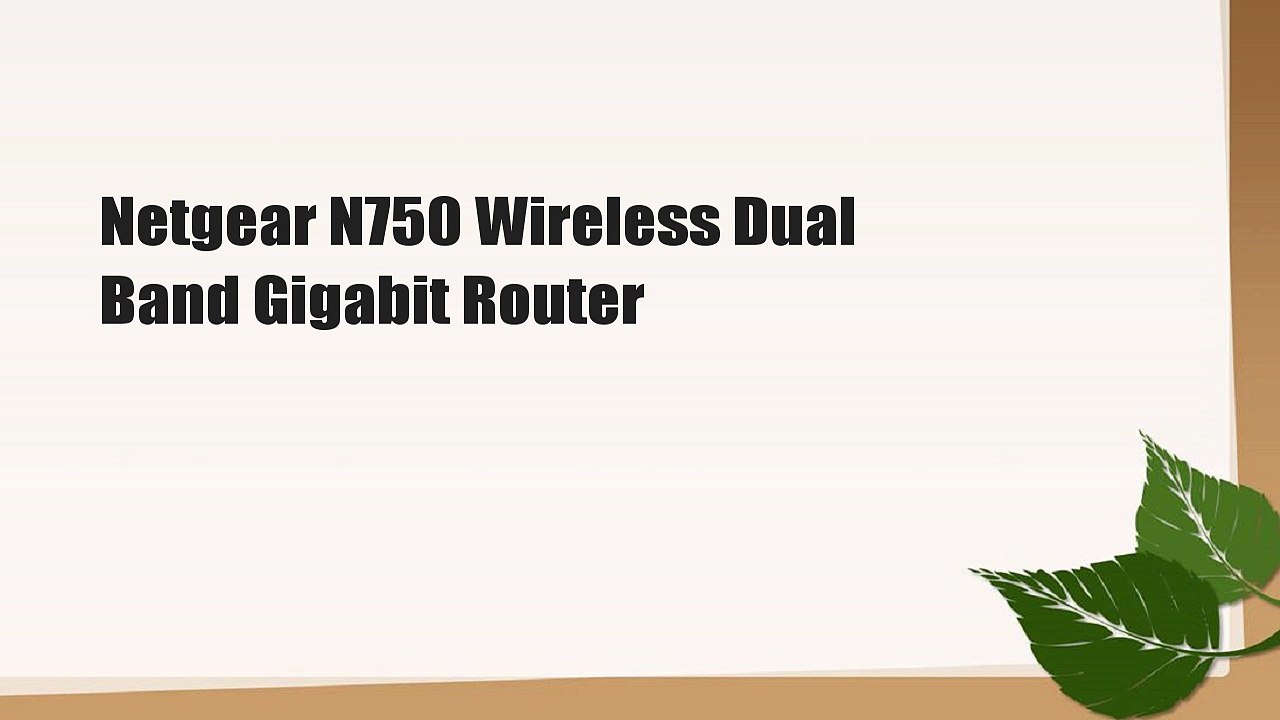Netgear N750 Wireless Dual Band Gigabit Router