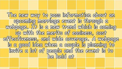 How To Create A Wedding Website