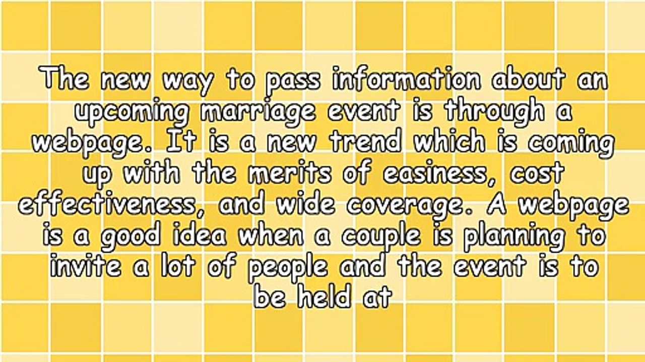 How To Create A Wedding Website