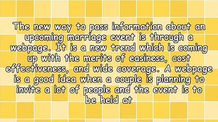 How To Create A Wedding Website