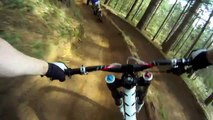 Downhill mountain bike at Chicksands 2011 - GoPro HD - Mountain Biking with James, Martin and Mike