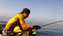 Pêche Calamar au Jig au large de Marseille - Squid Fishing ! GoPro HD