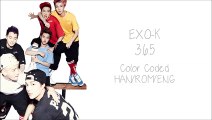 EXO-K - 3.6.5 (Color Coded HangulRomEng Lyrics)