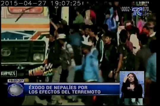 Éxodo de nepalíes por los efectos del terremoto