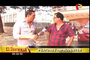 Peatones imprudentes: ciudadanos no respetan señales de tránsito en Lima