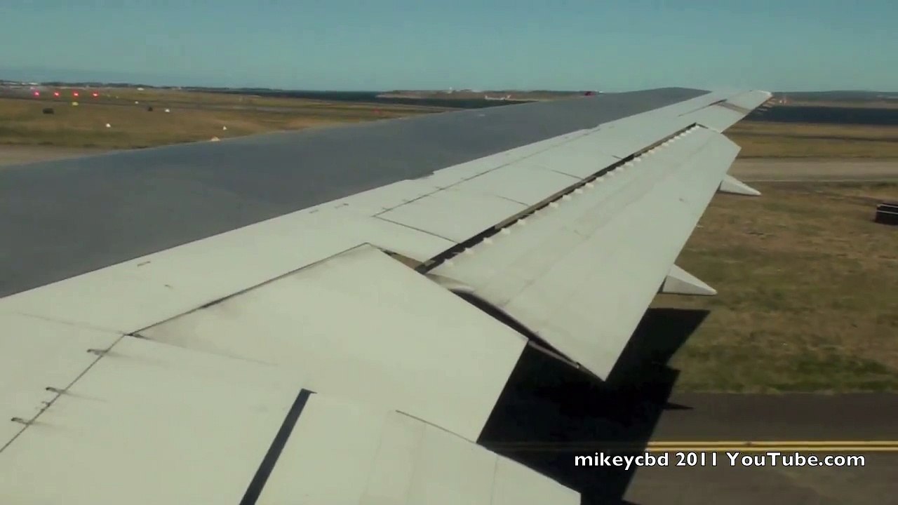 vh-zxe Qantas short version Take off Sydney to Brisbane boeing 767