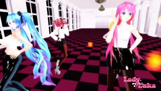 MMD- Gishinanki - Megurine Luka♥ Miku Hatsune♥Kagamine Rin♥Kasane Teto
