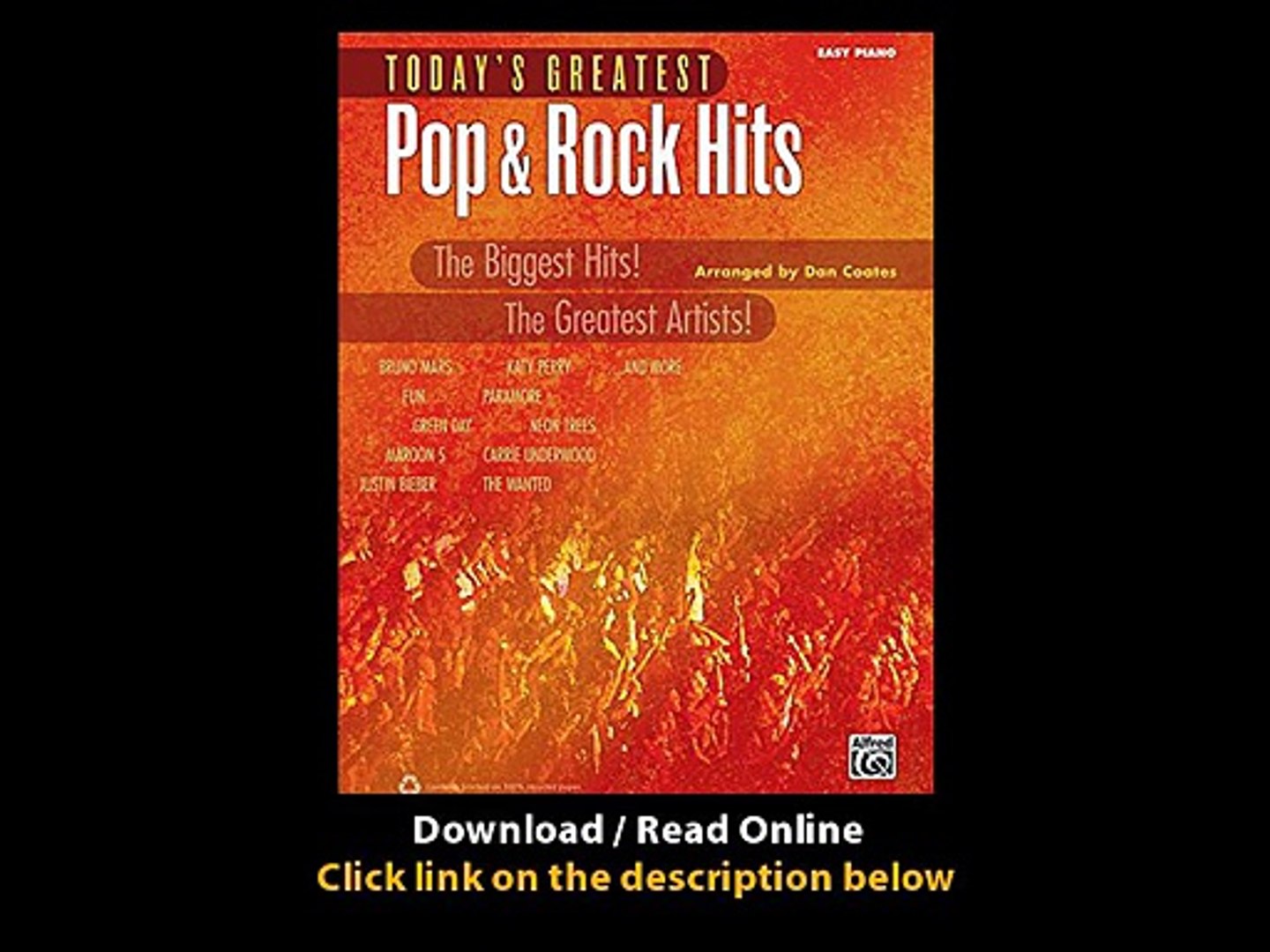 ⁣Download Todays Greatest Pop Rock Hits Easy Piano Todays Greatest Hits By Dan C