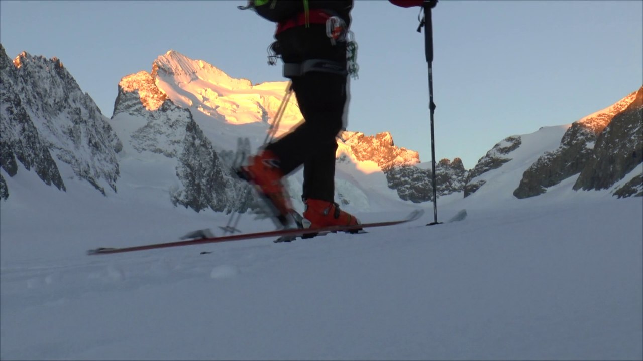 Dôme des Ecrins en skis à papa