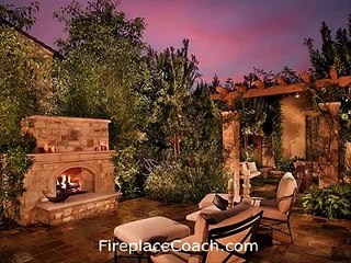 Outdoor Fireplace Slideshow - DIY Build Your Own With Steel Studs/Cement Board