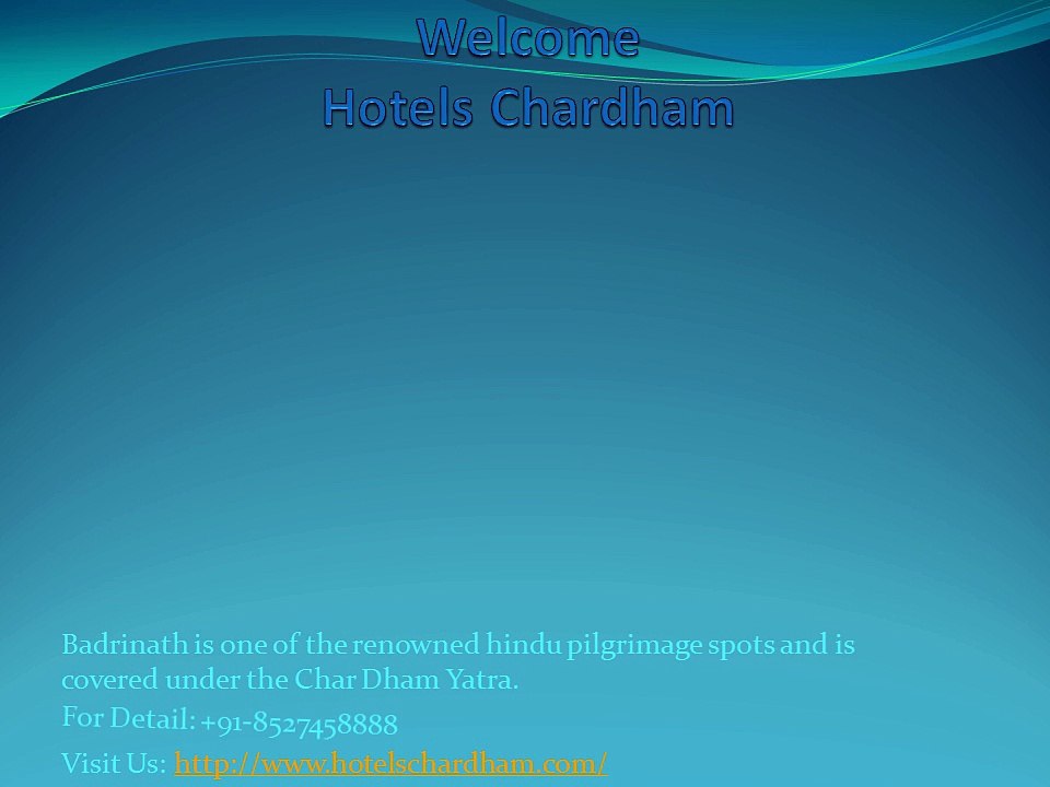 Hotels in Chardham