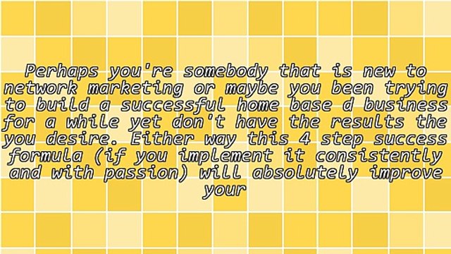 Network Marketing Business : The 4 Foundation Points To A Thriving Network Marketing Business