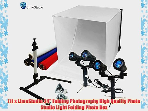 LimoStudio 24 Table Top Photography Studio Light Tent Kit in a Box - Photo Tent 2x 600Lumens