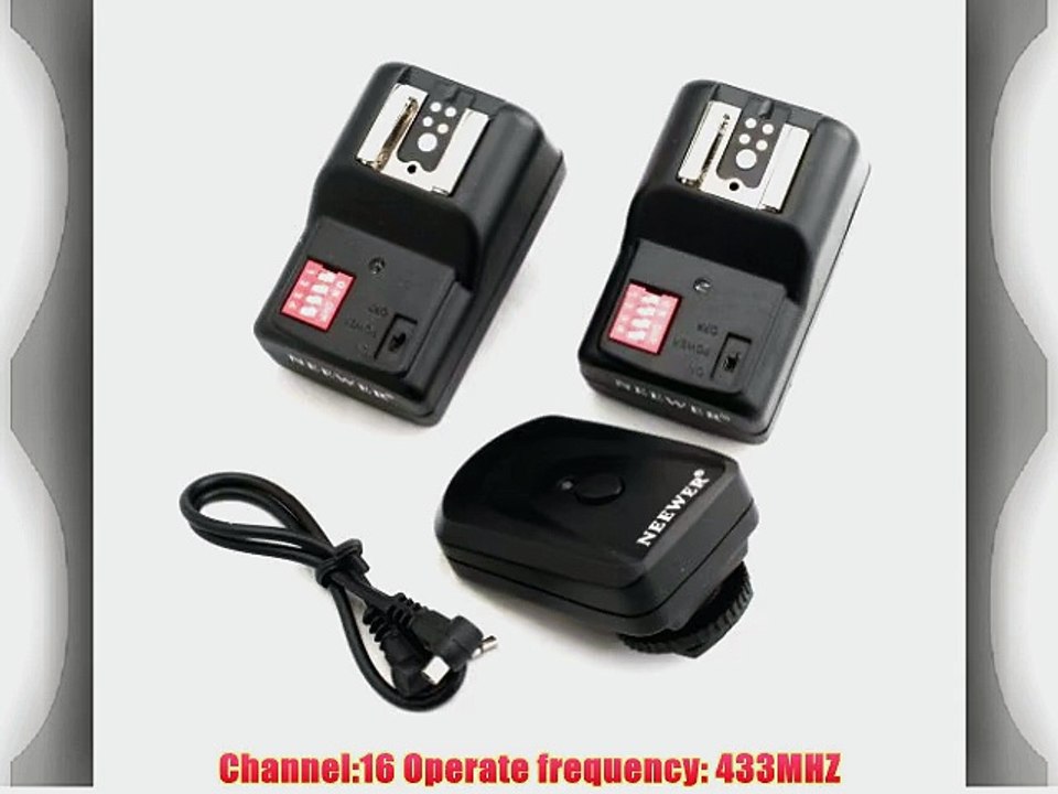 Neewer 16 Channel Wireless Remote FM Flash Speedlite Radio Trigger with 2.5mm PC Receiver for