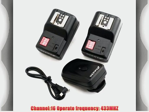 Neewer 16 Channel Wireless Remote FM Flash Speedlite Radio Trigger with 2.5mm PC Receiver for