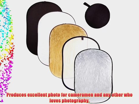 Signstek 5-in-1 40*60 Collapsible Multi Disc Light Reflector Set Photo Studio Outdoor Photograpy