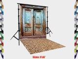 PRINTED Doors PHOTOGRAPHY BACKGROUND AND FLOOR DROP BACKDROP COMBO COMBO111 BOTH ITEMS a 5'x6'