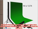 LimoStudio Photo Backdrops Background 10' X 12' White Black Green Chromakey Photography Muslin