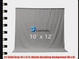 LimoStudio Seamless 100% Cotton 10' x 12' Solid Gray Muslin Backdrop Photo Studio Background