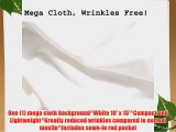 CowboyStudio Premium Mega Cloth White Backdrop 10 x 15 Feet Wrinkles Free