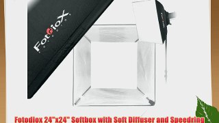 Fotodiox 24x24 Softbox with Soft Diffuser and Speedring Bracket for Canon Flash Speedlite 600EX-RT