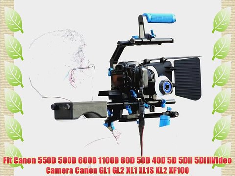 Koolertron DSLR Shoulder PAD Support Mount Rig Hand Grip Follow Focus Matte Box C Shape Support